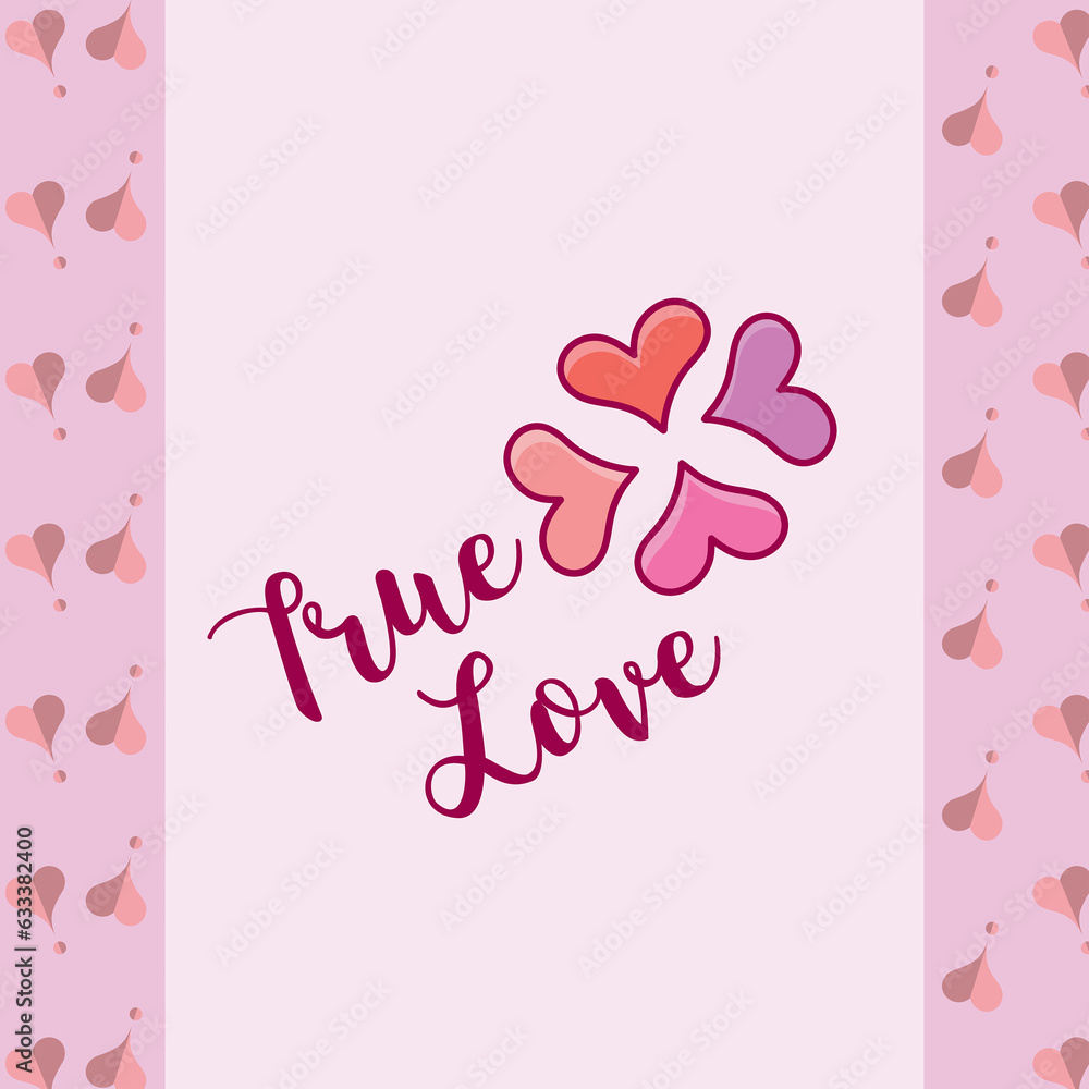 Digital png illustration of true love text on transparent background
