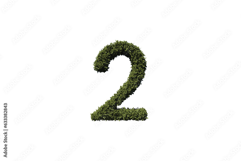 Digital png illustration of 2 number with grass on transparent background Digital png illustration of 2 number with grass on transparent background