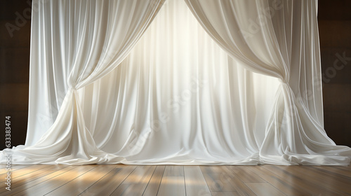 luxury curtain with and warm light background, white and lighten color