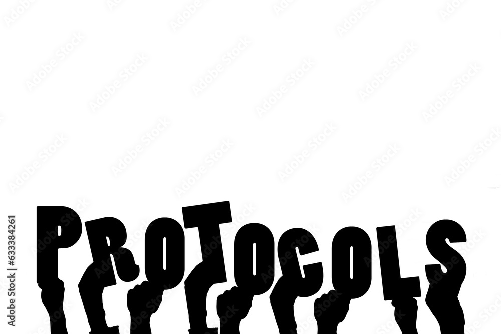 Digital png illustration of hands holding protocols text on transparent background Digital png illustration of hands holding protocols text on transparent background