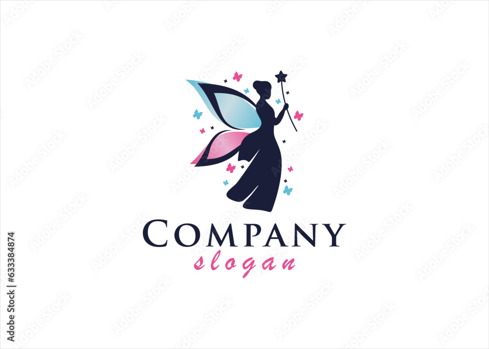 Fototapeta premium Beautiful Angel Logo design concept