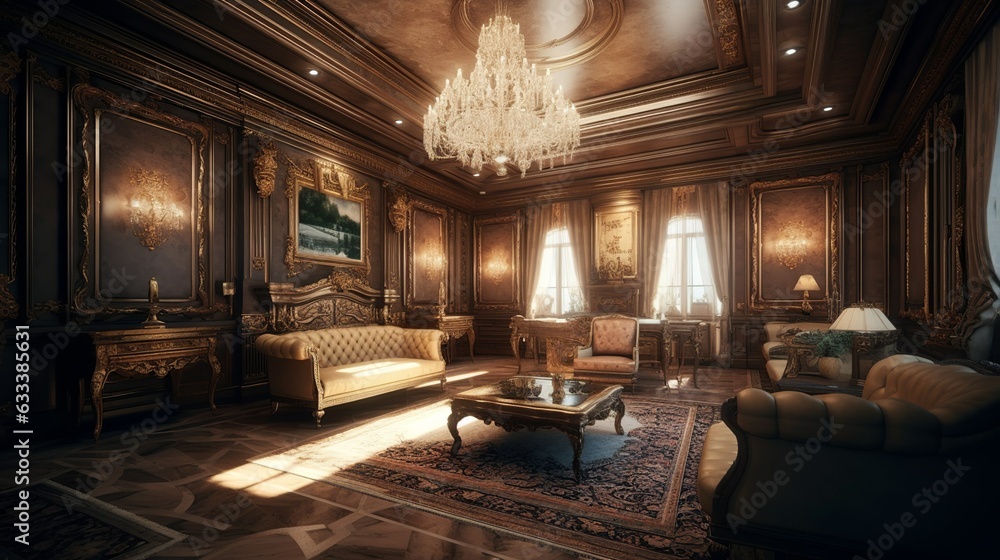 Fototapeta premium New money style house interior design 