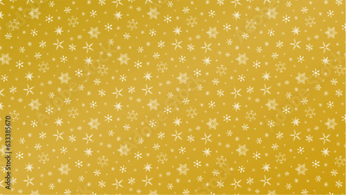 クリスマスに使える金色の雪の結晶のベクター背景画像
