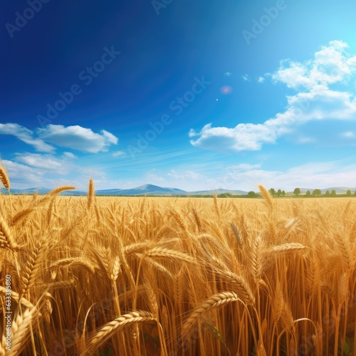 Golden Wheat Fields at Sunset - Studio Backdrops, Photoshop Overlays