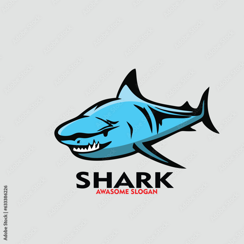 Design logo mascot character icon shark Design logo mascot character icon shark