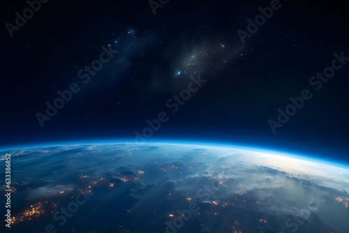 A earth photo view form space, planet earth and astronomy background