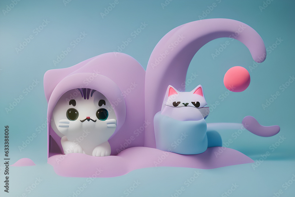 Cute cat hiding in somewhere. Generative AI Cute cat hiding in somewhere. Generative AI