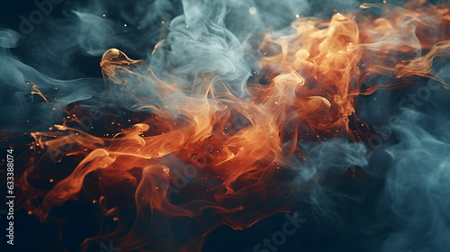 A fluid simulation of water, smoke and fire