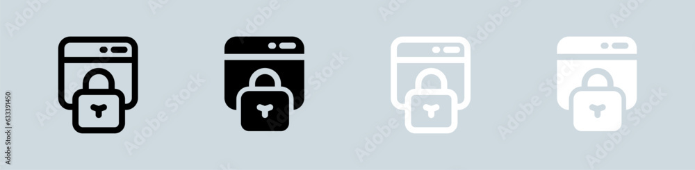 Privacy icon set in black and white. Security signs vector illustration. Privacy icon set in black and white. Security signs vector illustration.