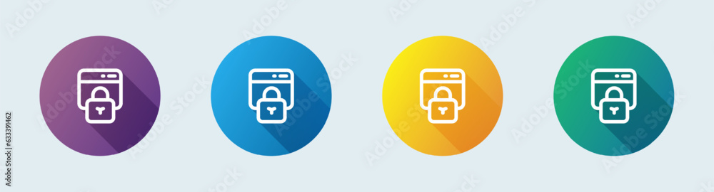 Privacy line icon in flat design style. Security signs vector illustration. Privacy line icon in flat design style. Security signs vector illustration.