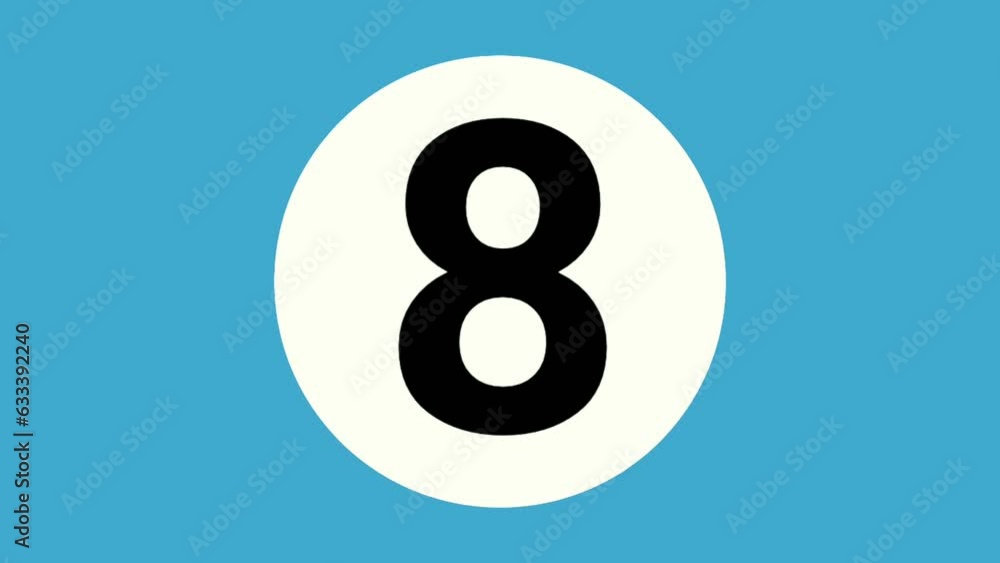 Number 8 eight sign symbol animation motion graphics with Glitch effect on blue background,4k cartoon video number for video elements Number 8 eight sign symbol animation motion graphics with Glitch effect on blue background,4k cartoon video number for video elements