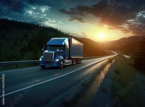 truck on the road © Marharyta