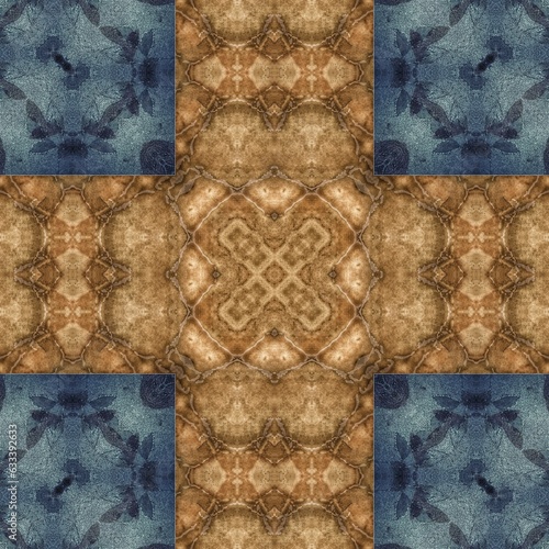 Photography Majestic tiles design with mixed Spanish, Italian, Portuguese, Mexican, arabesque motifs