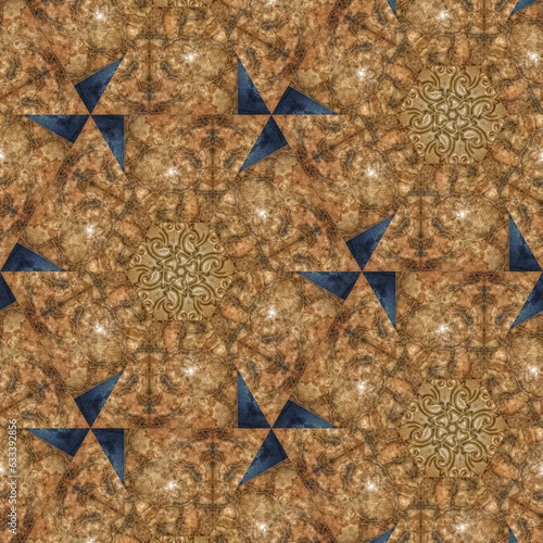 Foto Majestic tiles design with mixed Spanish, Italian, Portuguese, Mexican, arabesque motifs