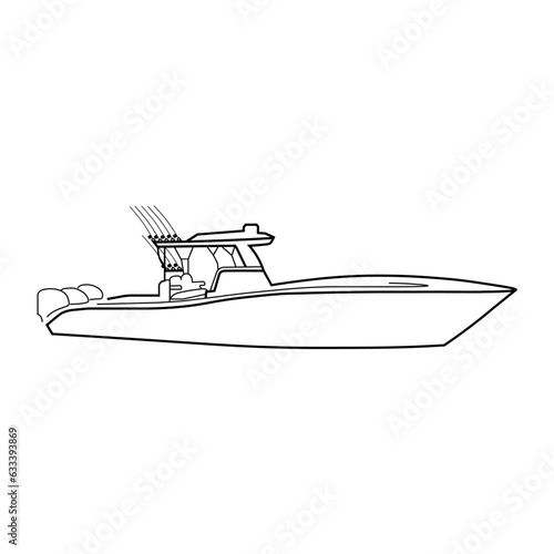 Yellowfin Boat Vector 