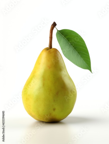 3d fruit pear white background