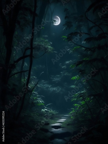 forest night view,environment day concept  © Jayalathge