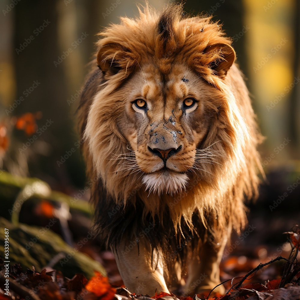 portrait of a lion - AI generated
