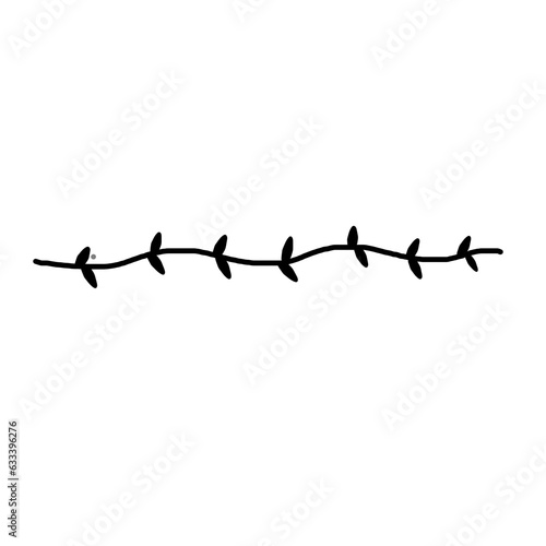 Wallpaper Mural barbed wire isolated on white Torontodigital.ca