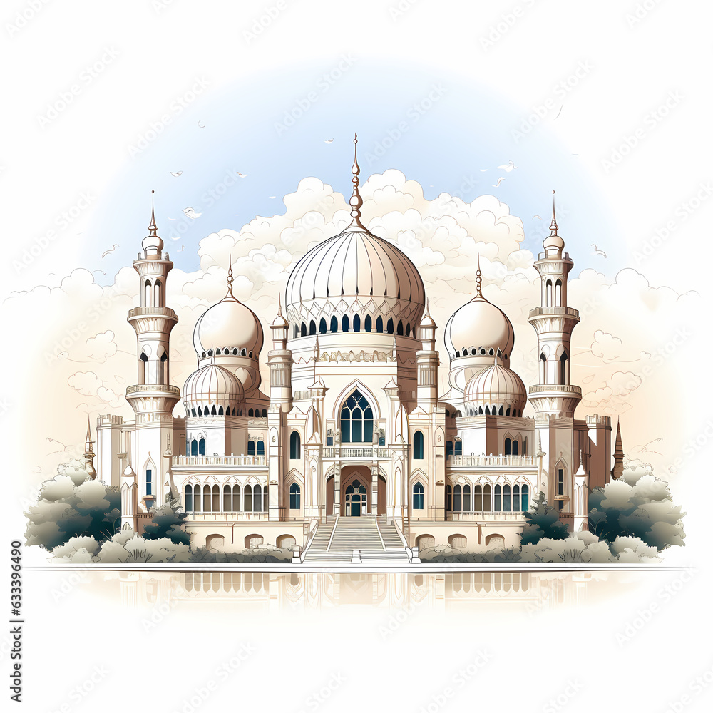 Mosque  Banner Illustration