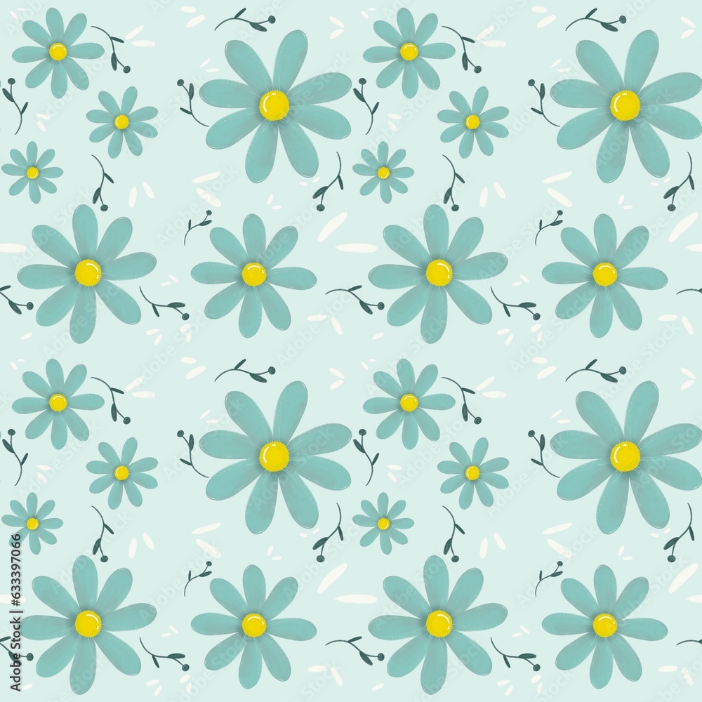 Seamless Pattern Flower set 