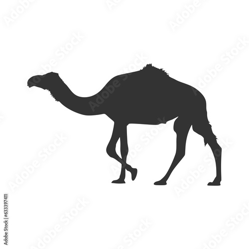 Vector design set silhouette of camels