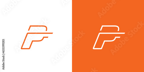 Modern and unique P logistics business logo design