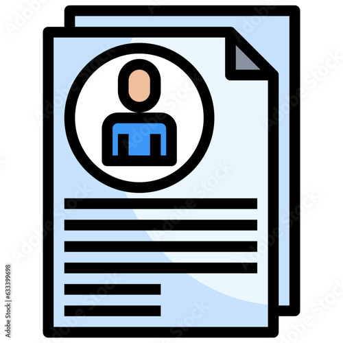 RESUME line icon,linear,outline,graphic,illustration