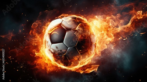 Flying burning football ball © Jane Kelly