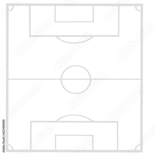 Line Style Football Field Design Illustration