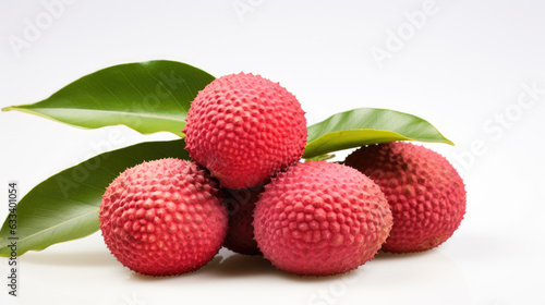 Lychee isolated on a black background.