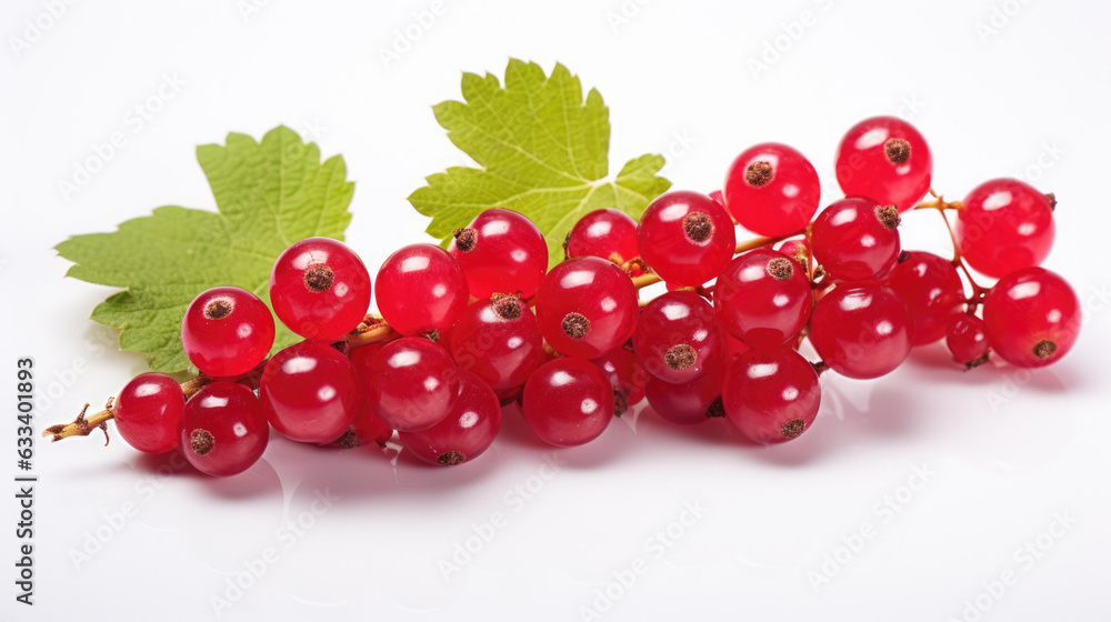 Red currant isolated on a white background. Red currant isolated on a white background.