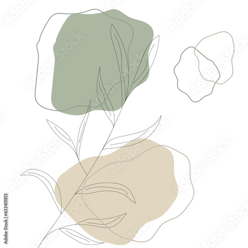 abstract background green leaf illustation eps10