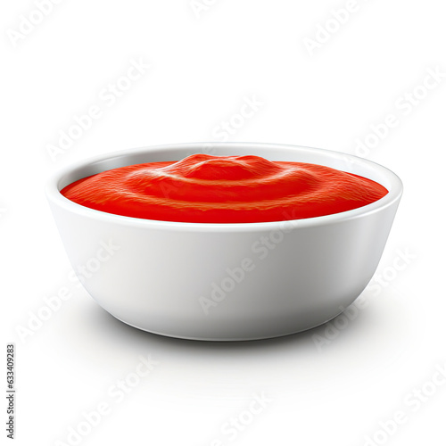 A red substance in a white bowl