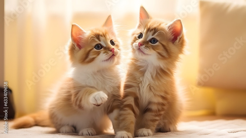 Enchanting Feline Charm: Adorable Cats in Playful Moments