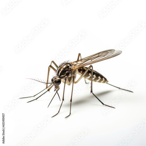 A mosquito on a white background © LUPACO IMAGES