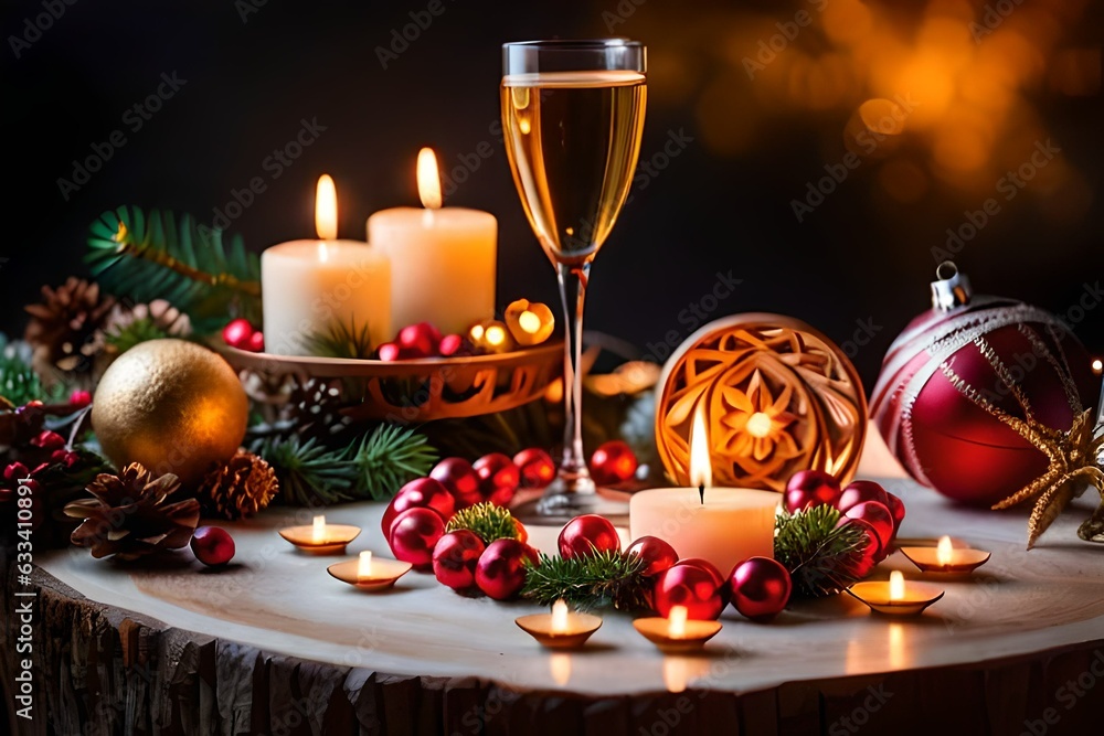 Christmas, New Year's fir wreath on a neutral background created by AI Christmas, New Year's fir wreath on a neutral background created by AI