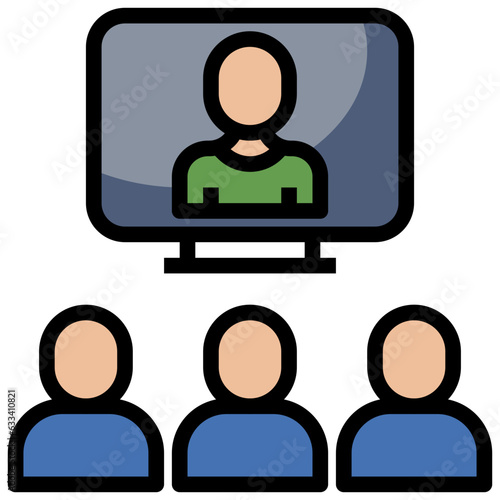 videocall line icon,linear,outline,graphic,illustration