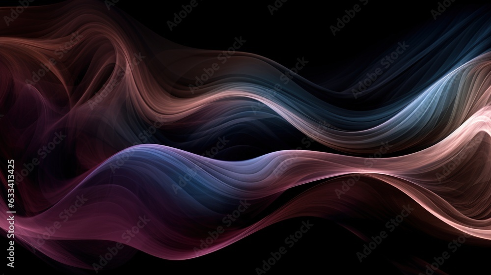 Obraz premium The background has an abstract design with smoke. Generative AI.