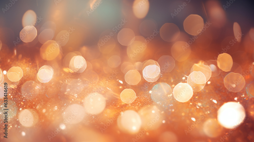 Obraz premium festive background with natural bokeh and bright golden lights. vintage magic background