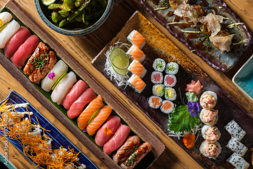 Food trays with various sushi © ADDICTIVE STOCK CORE
