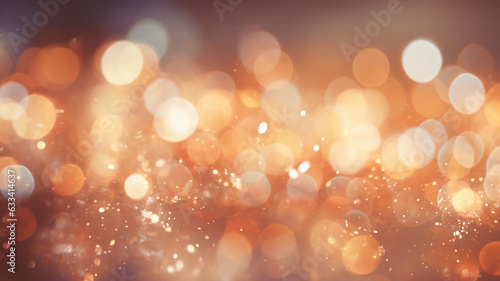 festive background with natural bokeh and bright golden lights. vintage magic background