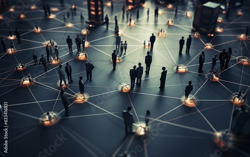 Business Networking. Generative AI photo