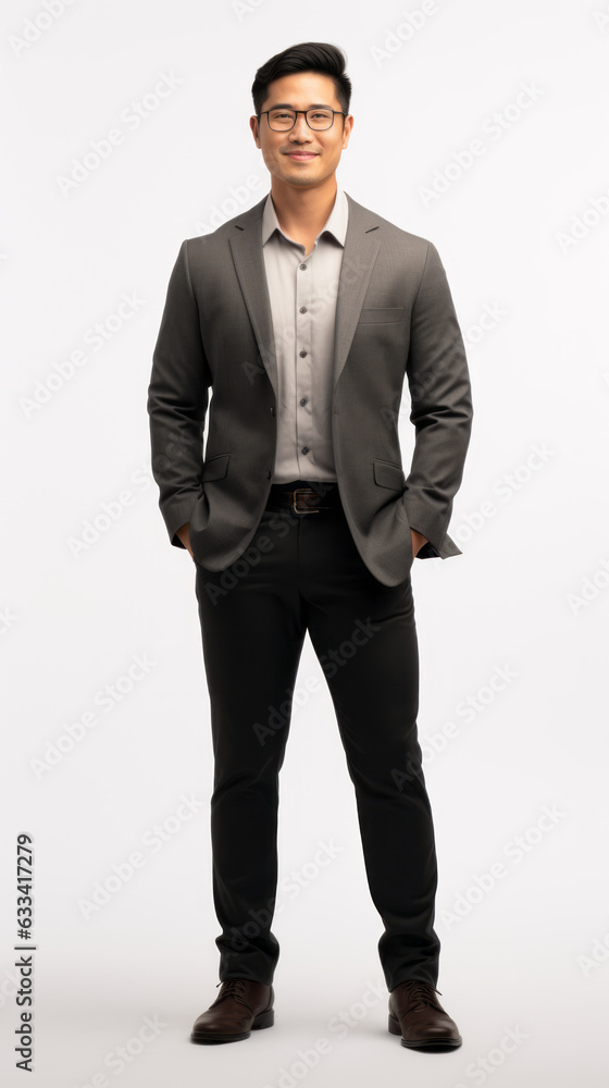 Full shot of professional looking 32 year old male. Work, job, outfit. Isolated on white background. Full shot of professional looking 32 year old male. Work, job, outfit. Isolated on white background.