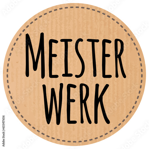 Button Meisterwerk recyclingpapier zerkratzt