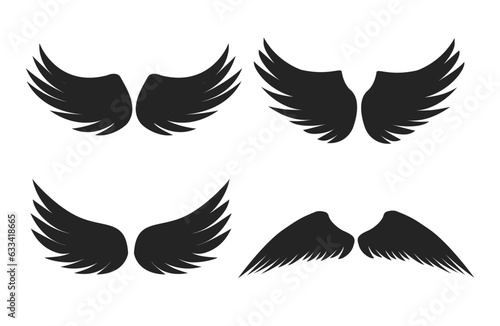 Angel Feather Wings Ornament, Decorative Design for Accessory Element