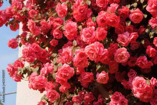 Climbing roses close-up © Veniamin Kraskov