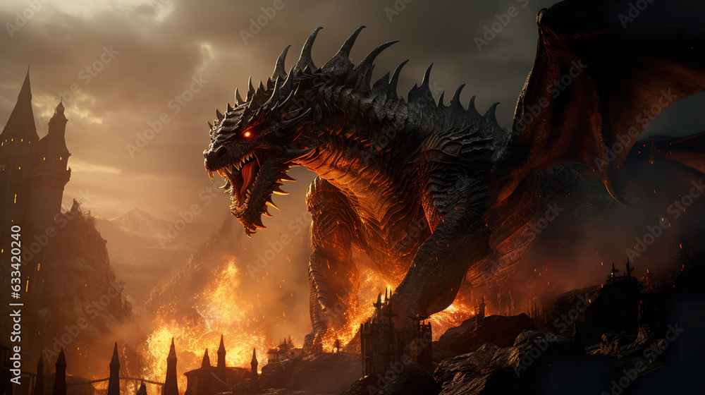 Dnd Exploder Dragon DnD Battlemap Dragon, Fire, Scales, Towering, Impenetrable, Breathing ...
