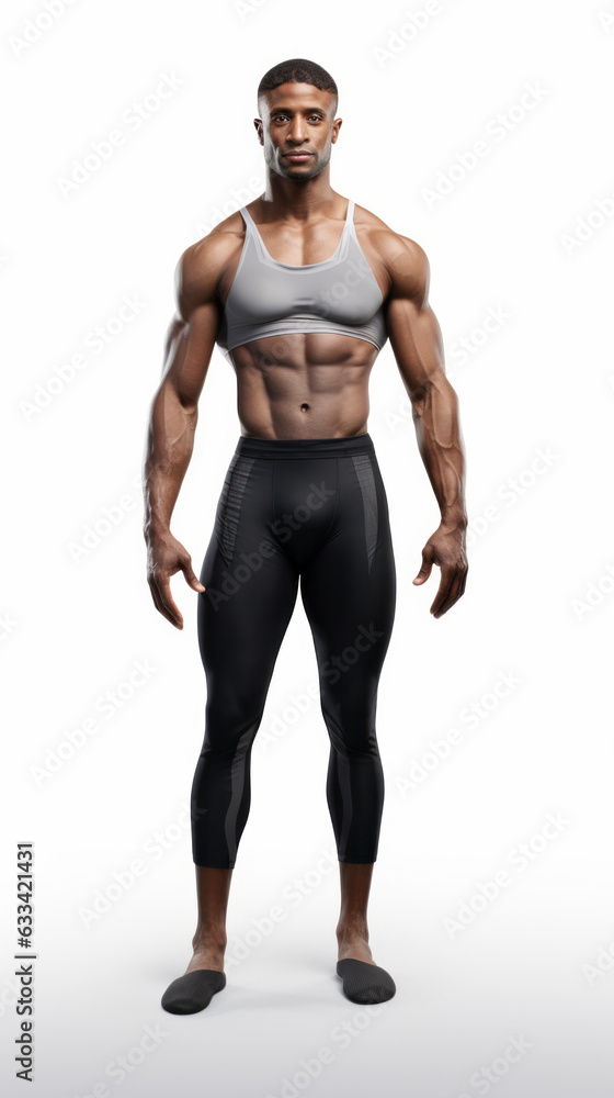 Fototapeta premium Full shot of professional looking 32 year old male. Work, job, outfit. Isolated on white background.