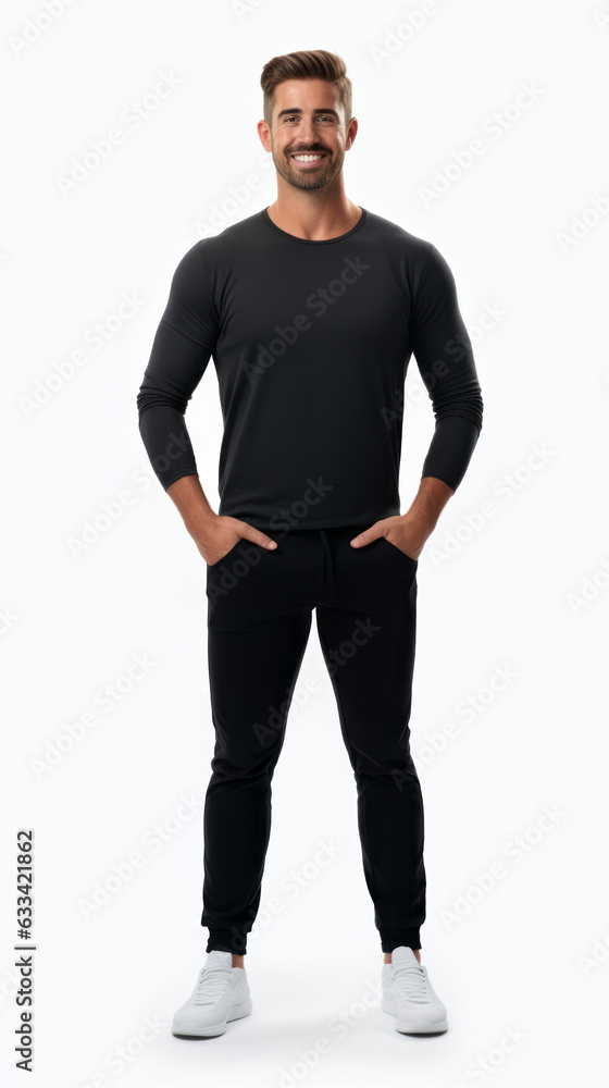 Full shot of professional looking 32 year old male. Work, job, outfit. Isolated on white background. Full shot of professional looking 32 year old male. Work, job, outfit. Isolated on white background.